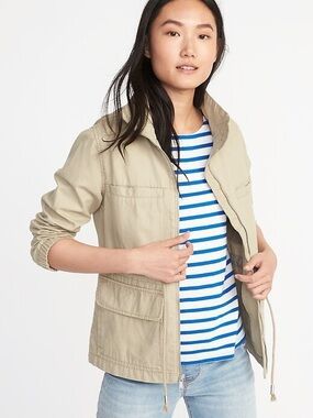 Women’s Old Navy Field Jacket Medium Winter Reeds (Khaki) NWT Large